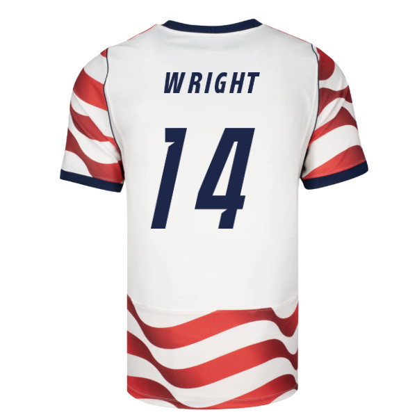 2026-2027 USA USMNT Match Home Authentic Jersey (Wright 14)-SoccerKits Hub | Buy Soccer Jerseys Online